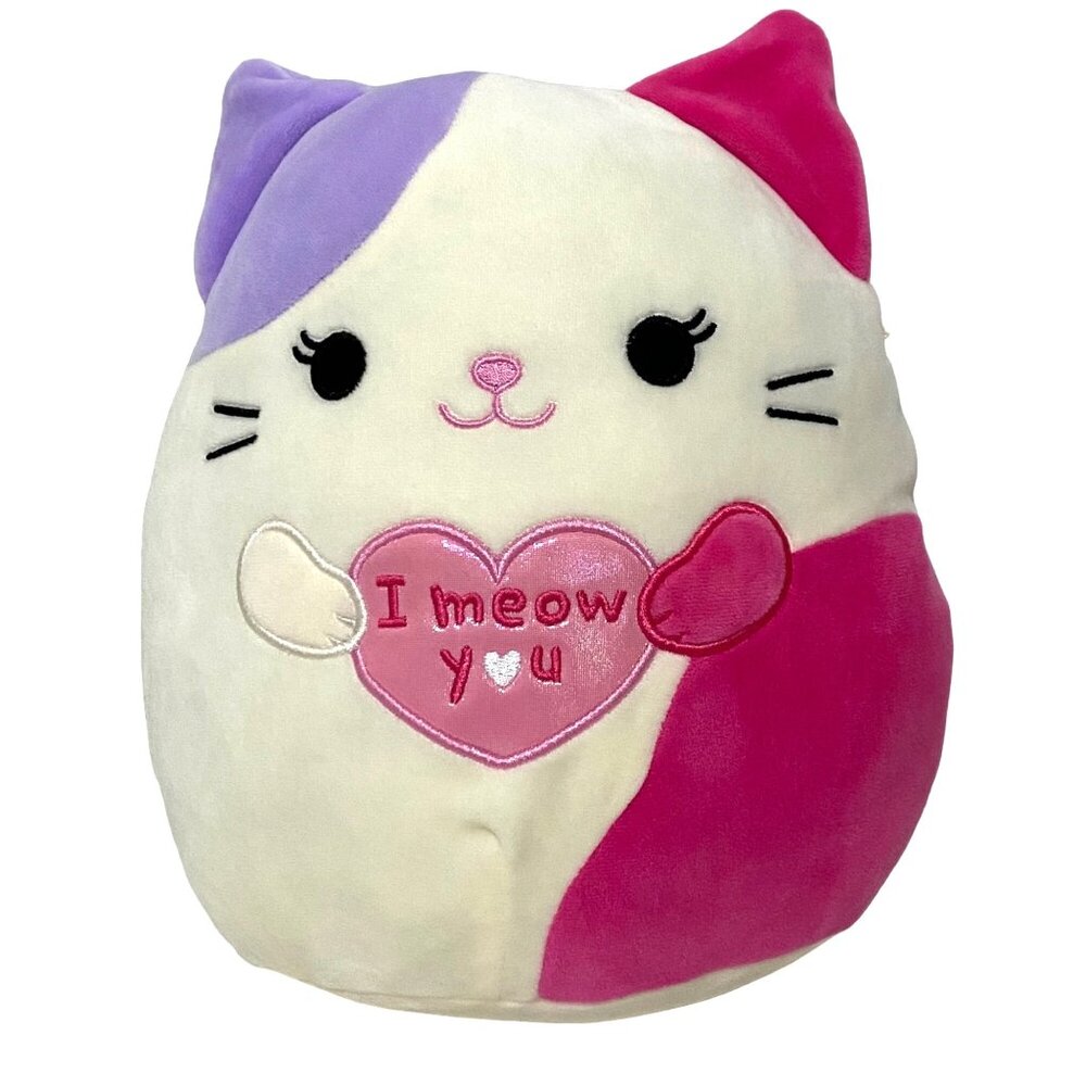 Squishmallows Tiffany the Calico Cat Valentine Plush 10" I Meow You Love Friend